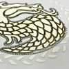 3D Custom Foil Golden Dragon Heat Transfer for Fashionwear 