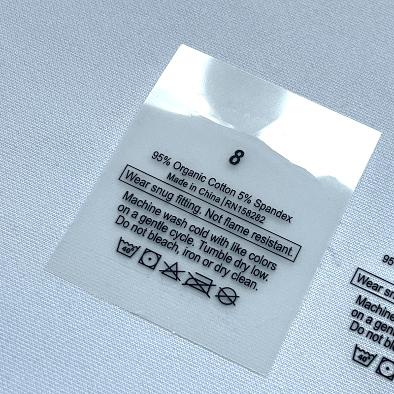 Iron on Sticker Wash Care Label for Cloth 