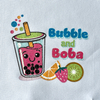 Cute Bubble Tea Letter Glitter Art Prints 