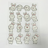 3D In-stock Customizable Cartoon Bunny Caviar Stickers for DIY Handicrafts