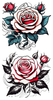 Custom Multicolor Red And White Rose Tattoo Stickers