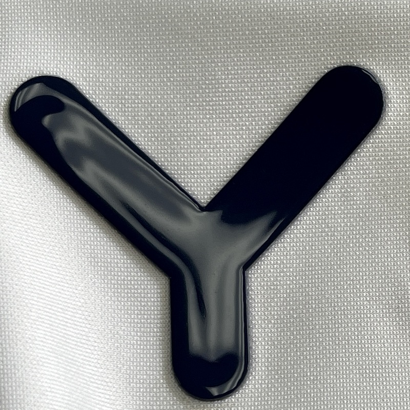 3D Dark Blue Logo Silicone Patches with Letters Iron-on Logo Badges for Sportswear Teamwear Uniform Bags
