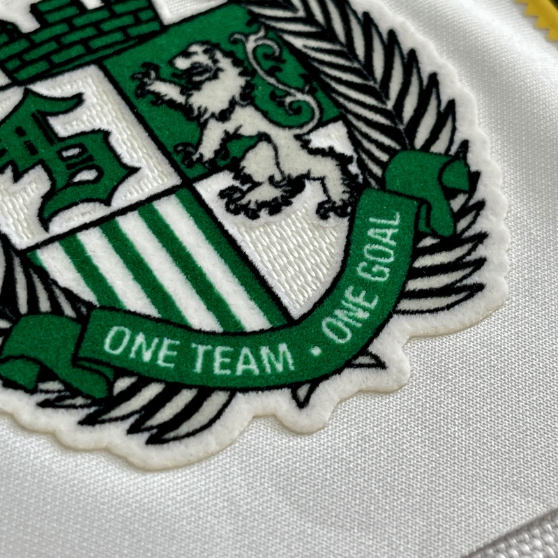 Crest-shaped Flock and Tatami Fabric Badge