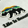 3D Multi-color Bear And Letters Rubber Silicone Iron-on Patches Sports Badges for Sportswear Teamwear Uniform Bags Caps