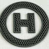3D Black Circular Letters Rubber Silicone Iron-on Patches Sports Badges for Sportswear Teamwear Uniform