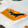 3D Orange Lizard Silicone Patches Sport Badges Heat Transfer Badges for Sportswear Teamwear