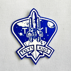 Space-themed Triangular Silicone Badges Sew On Iron Patches for Children's Wear