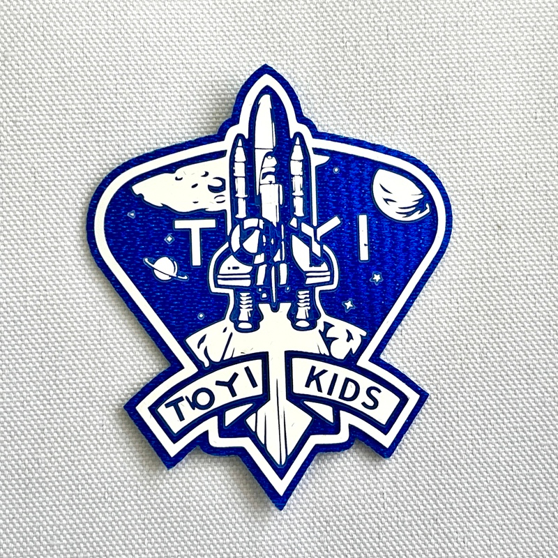 Space-themed Triangular Silicone Badges Sew On Iron Patches for Children's Wear