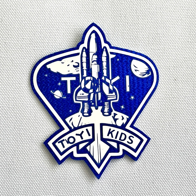Space-themed Triangular Silicone Badges Sew On Iron Patches for Children's Wear