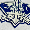 Space-themed Triangular Silicone Badges Sew On Iron Patches for Children's Wear
