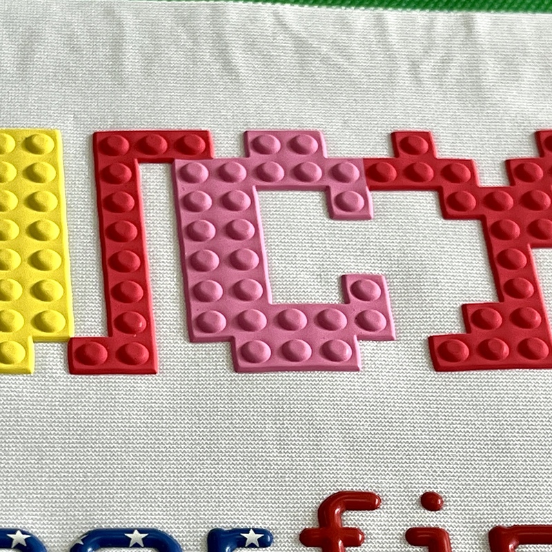  Multi-color Block-style Iron-on TPU Badge
