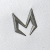 3D Silver Solid-color Raised Silicone Patch for Brand Logo