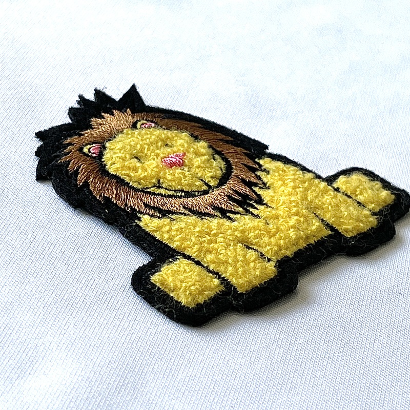 Colorful Lion Cartoon Pattern Embroidery Patch for Children's Hat Decoration