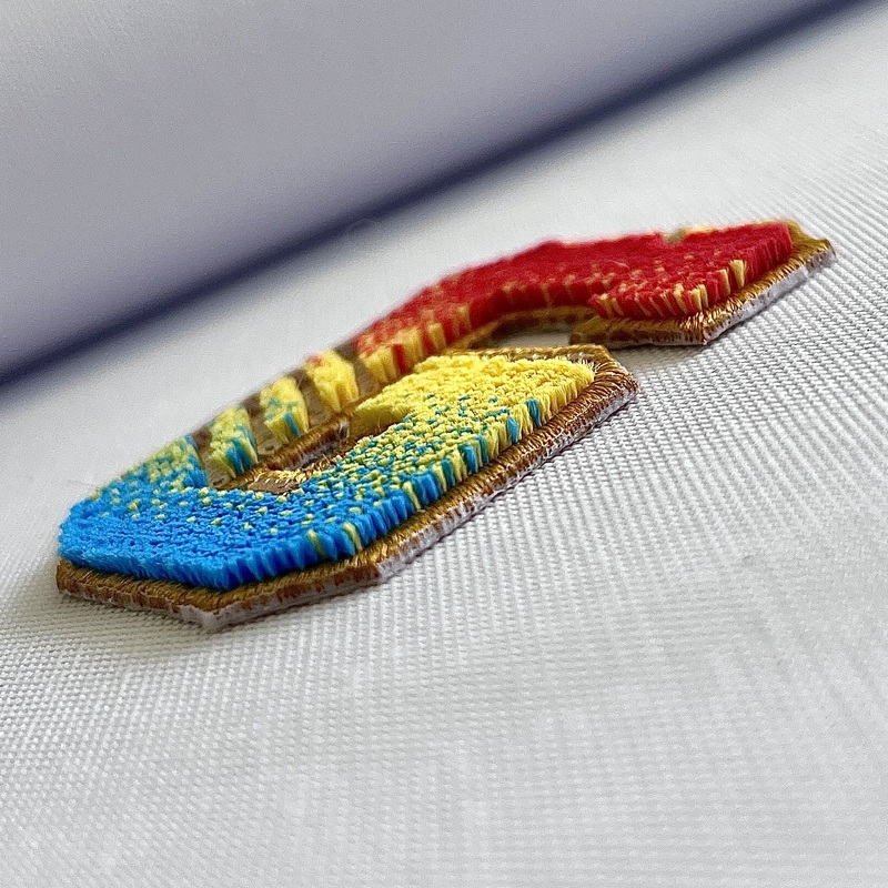Rainbow Gradient Letters Embroidery Patch for Trendy Clothing