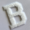 White Letter Design Embroidery Patch for Hat Logo