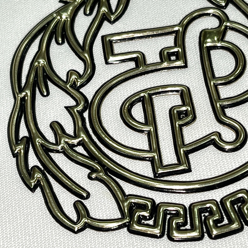 3D Metallic Raised Iron-on TPU Patch for Baseball Cap Logo