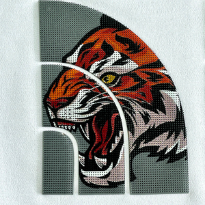 Colored Tiger Pattern Brush Silicone Patches for Casual Wear