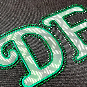 Green High Density Iron-on Letters