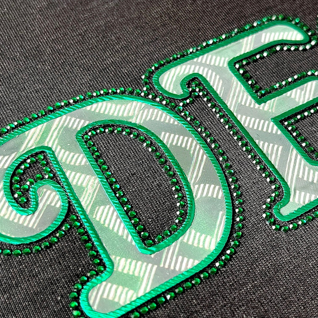 Green High Density Iron-on Letters