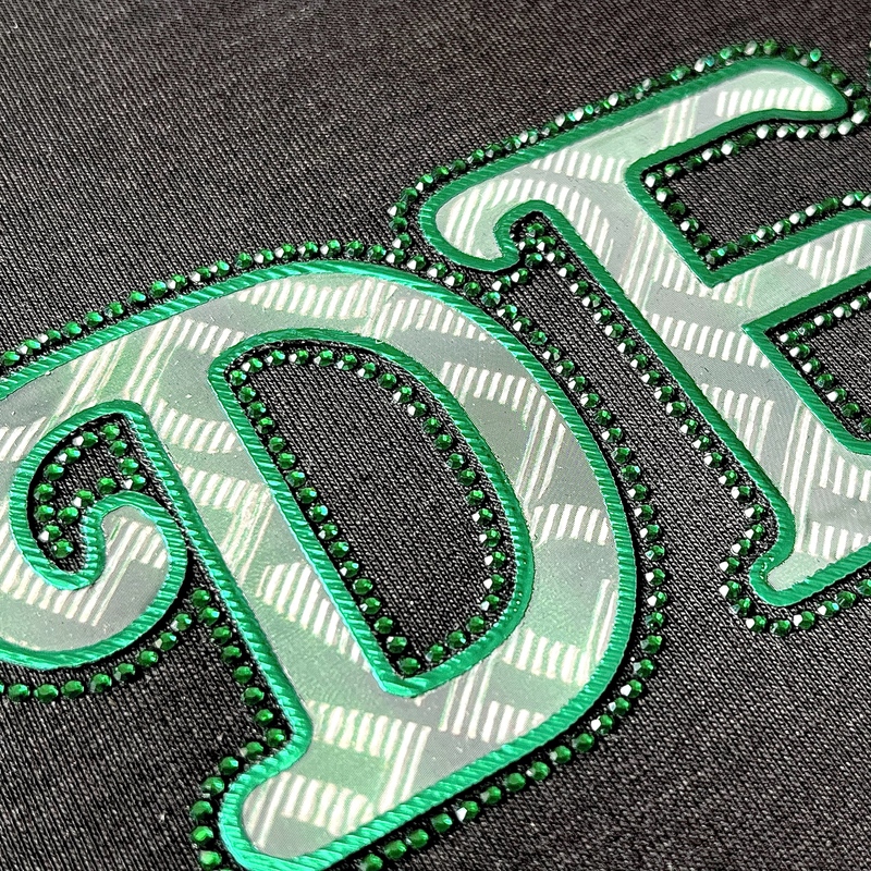 Green High Density Iron-on Letters