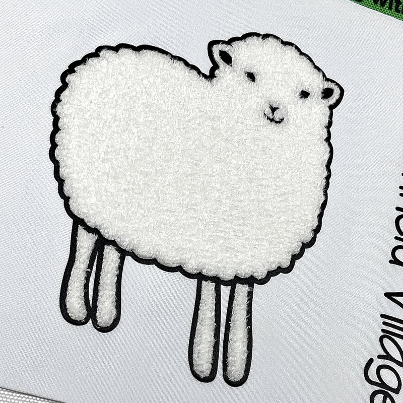 Plush Sticker Towel Embroidery Chenille Embroidery Heat Transfer Flock Patch