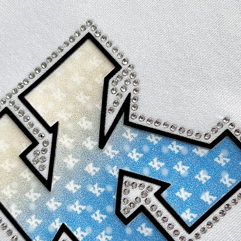 3D Custom Raster Letters with Gradient Colour Heat Transfer for Fashionwear 