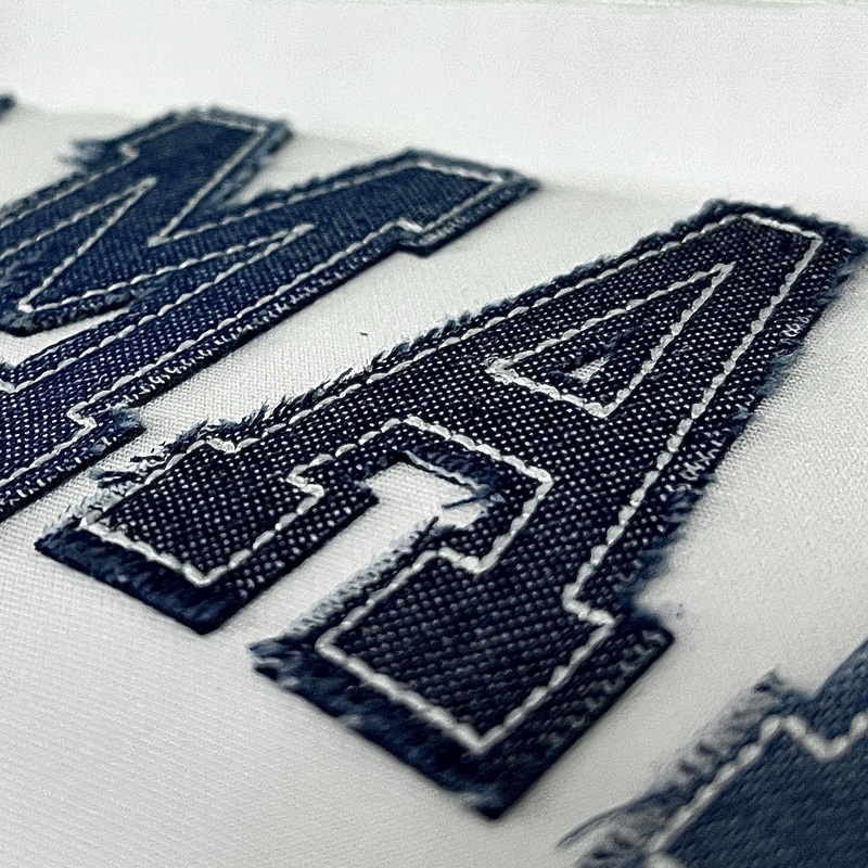 Denim Fabric Patch Embroidery Patch Heat Transfer