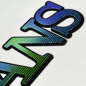 Gradient Design Multi-layer Flock Fabric Patch Heat Transfer