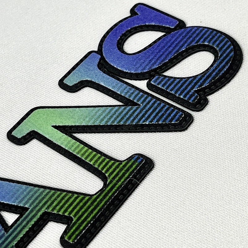 Gradient Design Multi-layer Flock Fabric Patch Heat Transfer