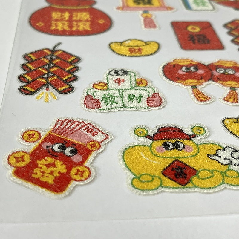 3D In-stock Customizable Chinese New Year Caviar Stickers for DIY Handicrafts
