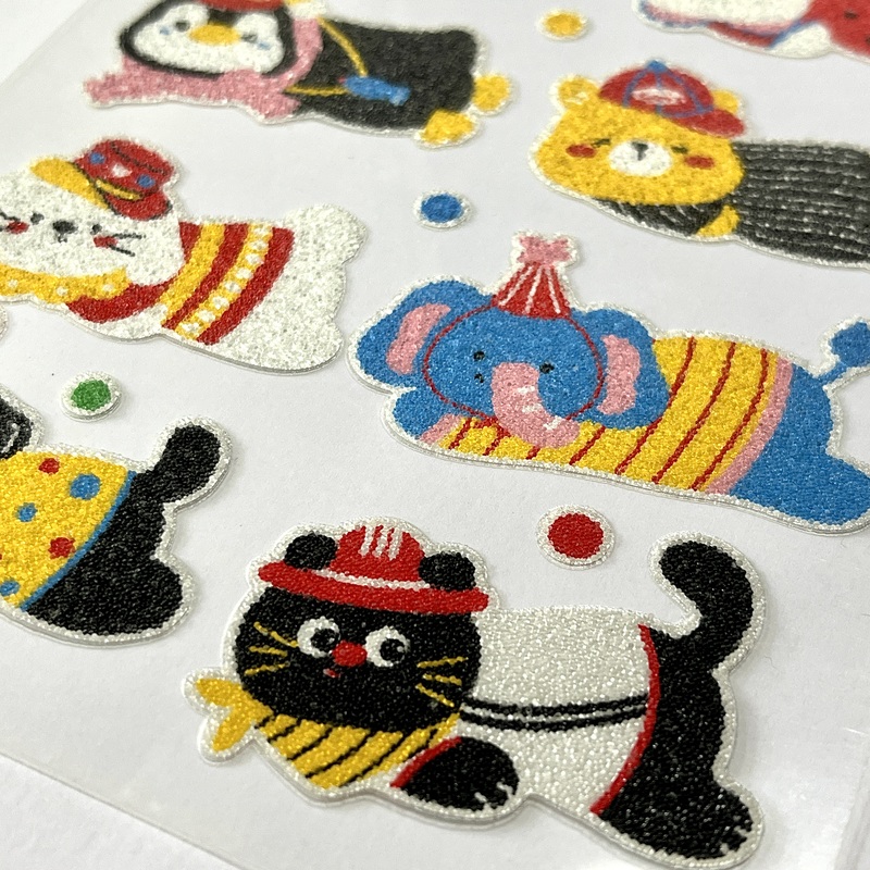 3D In-stock Customizable Adorable Animal Caviar Stickers for DIY Handicrafts