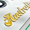 3D Yellow Jelly Letters Rubber Silicone Patches Raised Alphabets Iron-on Badges for Sportswear Teamwear Uniform