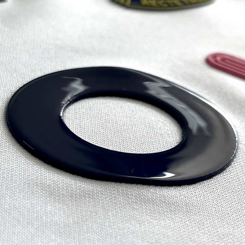 3D Dark Blue Logo Silicone Patches with Letters Iron-on Logo Badges for Sportswear Teamwear Uniform Bags
