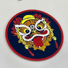 3D Lion Dance Silicone Heat Transfer Patches Logo Iron-on Patches for Sportswear Teamwear Uniform Caps Bags