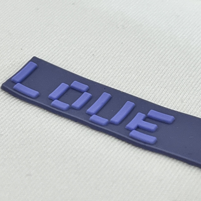 3D Multi-colour Letters Rubber Silicone Iron on Patches Sports Logo for Sportswear Teamwear Uniform Caps Bags