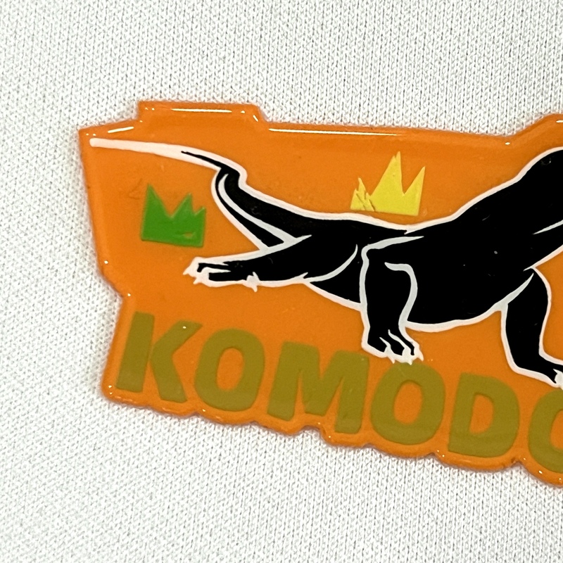 3D Orange Lizard Silicone Patches Sport Badges Heat Transfer Badges for Sportswear Teamwear