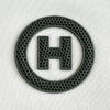 3D Black Circular Letters Rubber Silicone Iron-on Patches Sports Badges for Sportswear Teamwear Uniform