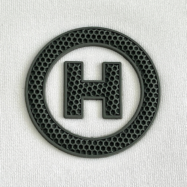 3D Black Circular Letters Rubber Silicone Iron-on Patches Sports Badges for Sportswear Teamwear Uniform