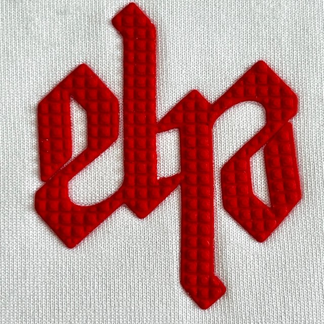 3D Red Letter Combination Rubber Silicone Iron-on Patches for Clothes