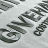 3D Silver Letters Sports Rubber Silicone Iron-on Patches Heat Transfer for Sportswear Teamwear Uniform Caps Bags