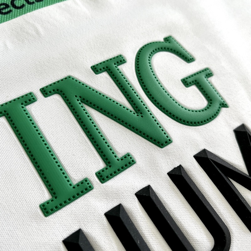 3D Raised Letters Moulding Silicone Patches Heat Transfer for Garments Sweatshirt Hoodie 