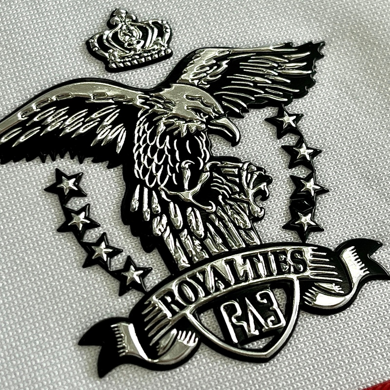 Metallic Eagle-themed Iron-on Badge