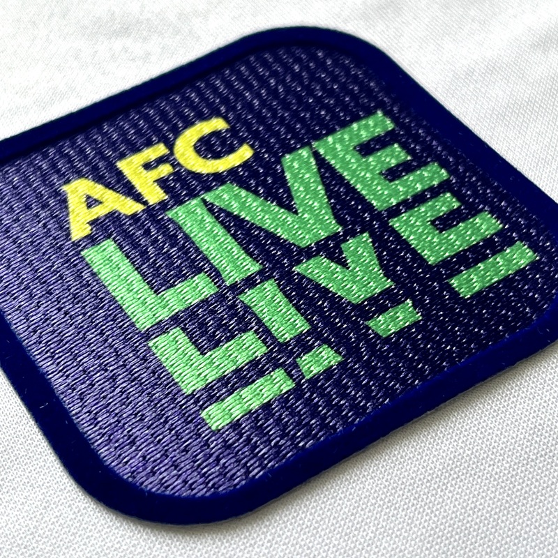 Square Flock And Tatami Fabric Badge for Sportswear Decoration