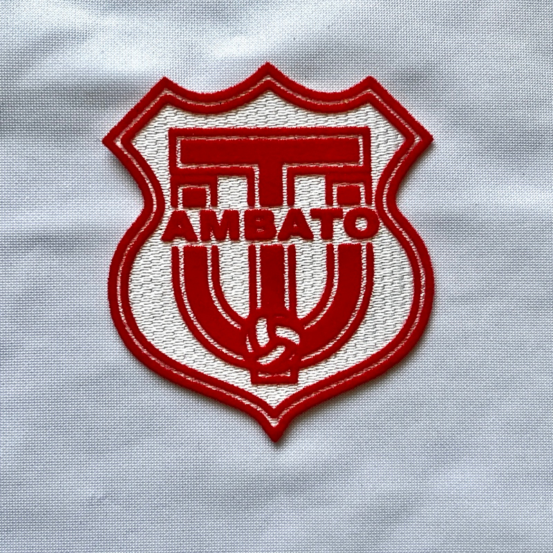 Football Red Flock And Tatami Fabric Patches for Baseball Jacket Logo