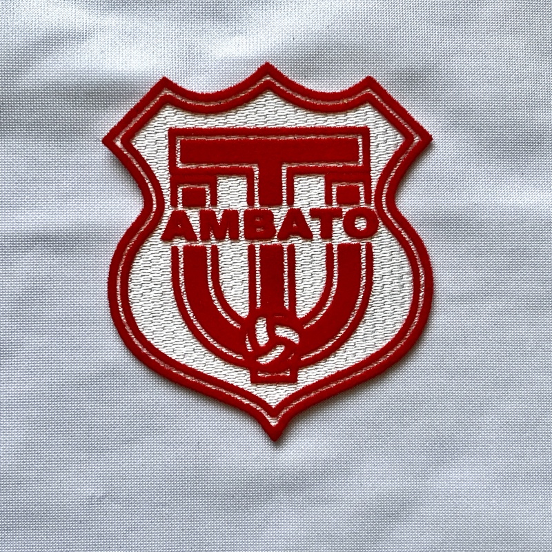 Football Red Flock And Tatami Fabric Patches for Baseball Jacket Logo