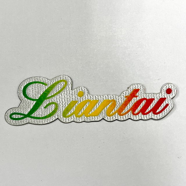 Gradient Rainbow-colored Logo Flock And Fabric Fridge Magnets for Blackboard