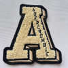 Mint White And Black Border Letter Design Embroidery Patch for Karting Hat Logo