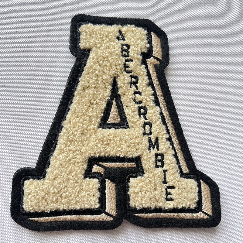 Mint White And Black Border Letter Design Embroidery Patch for Karting Hat Logo