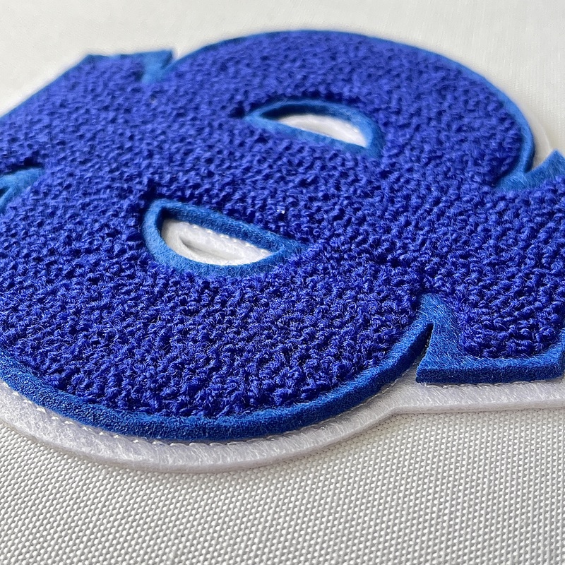 Blue Creative Unique Design Logo Embroidery Patch for Children's Sweatshirt Combination