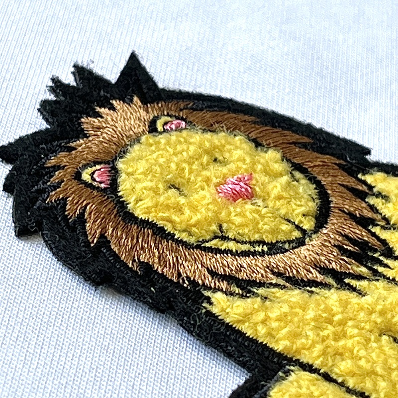 Colorful Lion Cartoon Pattern Embroidery Patch for Children's Hat Decoration